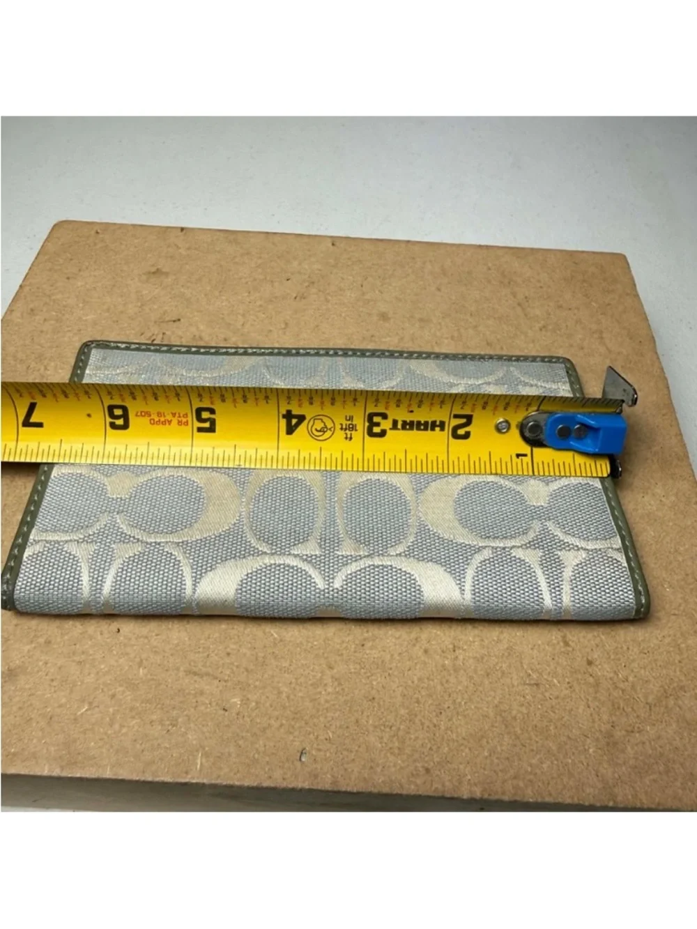 Vintage Coach Checkbook Leather Wallet Cosmetic Wristlet Various damaged